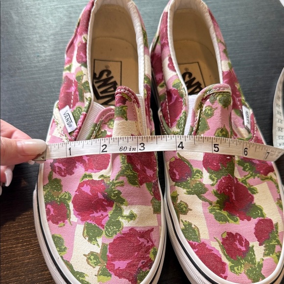 NWOT Vans Women's Floral Slip-On Loafers - Pink and Green Size 6.5 - Picture 9 of 9